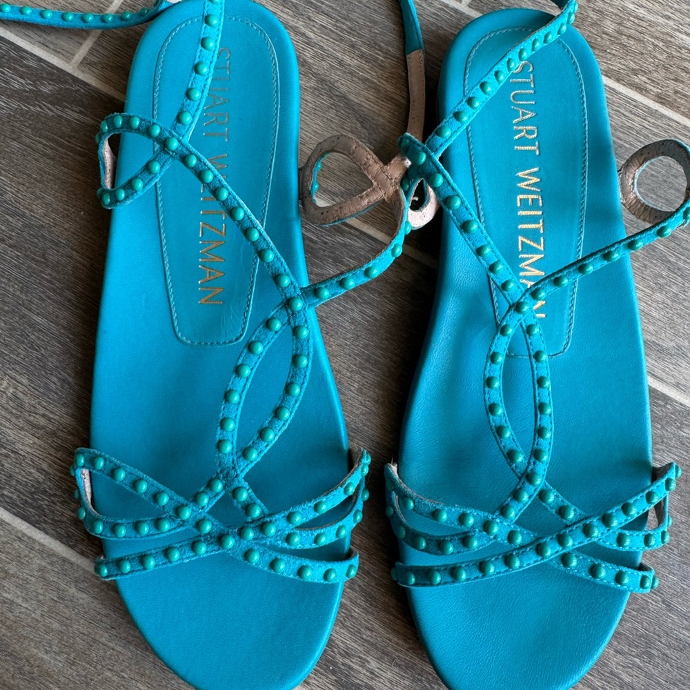 Stuart Weitzman Vibrant Blue Sandals